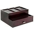 - 3 Slot w/Drawer Charging Valet-Brn