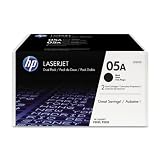 HP CE505D, HP05A Toner Cartridge, 2300 Page Yield, 2/BX, Black