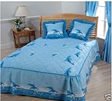 Blue Dolphins Bedspread Bedding Set Queen