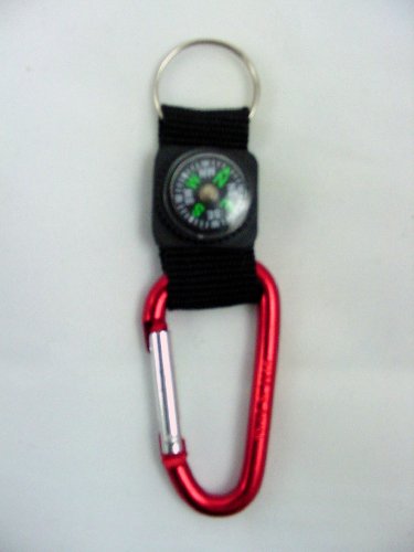 Carabiner Keychain with Compass Strap (Not for Climbing)