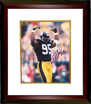 Greg Lloyd Autographed/Hand Signed Pittsburgh Steelers 8x10 Photo Custom Framed
