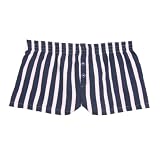 Navy Blue and White Nautical Stripes Novelty Print Flannel Boxers Girls Mini Itty Bitty Shorts 1" Inseam, Covered elastic waist, 100% cotton,