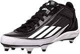 IMAGE OF adidas Men's Lightning Mid D Football Cleat,Black/White/Metallic Silver,10 M US