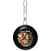 Charcoal Companion Non-Stick Round Grilling Wok with Folding Handle
