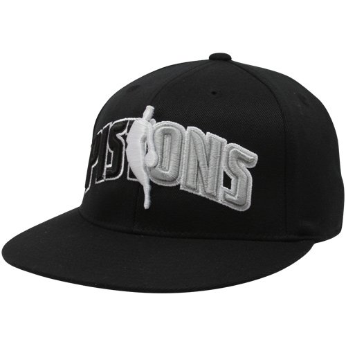 NBA Men's Detroit Pistons Flat Brim Flex Hat - Tx88Z, Large/X-Large