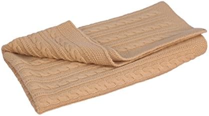 Kitts Knits Baby Blanket for stroller, car seat and carrier (Small Baby Size). Knitted. Six colors: Baby Blue, White, Pink, Blue, Red, Beige.  