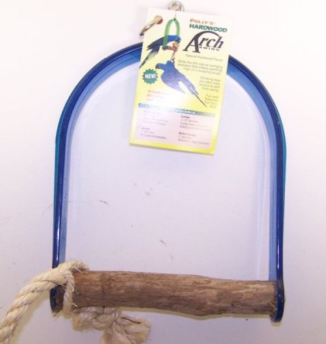 Pollys Pet Products Hardwood Arch Bird Swing Size Small 1x6in