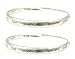 TWO (2) BRACELET SET - Bangle Style - Engraved with the Serenity Prayer ~ God Grant Me, Serenity to Accept the Things I Cannot Change; Courage to Change the Things I Can; and Wisdom to Know the Difference ~ Silver Tone Metal