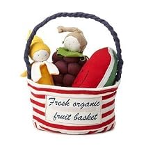 100% Organic Cotton Stuffed Multi Fruit Tote--Fresh Organic Fruit Basket