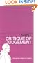 Critique of Judgement (Hafner Library of Classics)