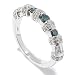 14K White Gold Yellow or Blue Diamond & White Diamond Ring