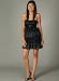 Strapless Ruched Ruffle Dress XS BLK
