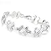 Jewelry : Sterling Silver Shiny Fluted 'X-Bars' Stampato Bracelet