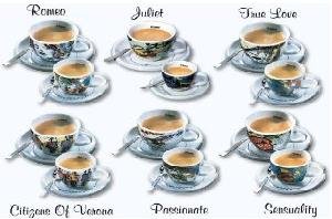 Saeco Espressotassen Romeo and Juliet 6er Set