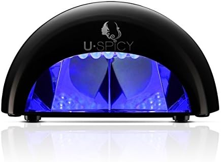 USpicy® Brioche USND-1212 12W LED Nail Polish Dryer / Lamp / Light for Curing Gelish & LED Gels(Black), with Fixed Timer 30s, 60s, 90s, 30M, SPA Equipment