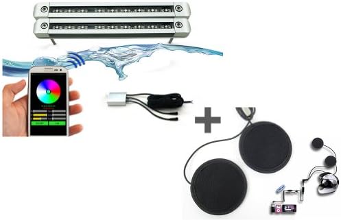 Android Operated Underwater Color Changing LED+In-Helmet MP3/iPod Stereo Headsets