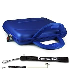 Kroo Eva Blue Cube Case Carrying Bag Sleeve for Acer Aspire One AOD150- 1165 1920 1577 1669 Black Blue 8.9 inch 10.1 inch Netbook Case + Determination Hand Strap