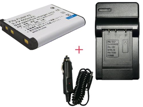 【充電器セット】　フジフィルム　NP-45/NP-45A互換バッテリ-＋充電器（黒色タイプ）　～ FinePix Z1000EXR 対応～