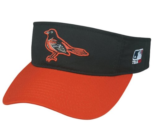 MLB ADULT Baltimore ORIOLES Home Black/Orange VISOR Adjustable Velcro TWILL New