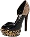 Jessica Simpson Women's Bede2 Platofrm Open-Toe Pump,Black Natural Snake,8.5 M US