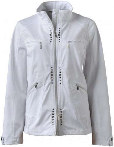 Spanner Golf Ladies Multi Zip Studded Jackets X-Large White
