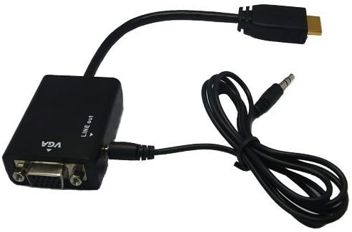 Leegoal 1080p Hdmi Male Input to VGA +Audio Output Cable Converter Adapter for Hdtv Pc