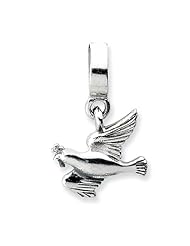 Sterling Silver Dove Dangle Charm Bead Fits Pandora Chamilia Biagi Bracelet