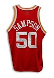 Ralph Sampson Houston Rockets Autographed Red Throwback Jersey Inscribed "West Conf Champs 85-86"