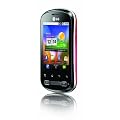 LG P350 Optimus Me Smartphone (7,1 cm (2,8 Zoll) Display, Touchscreen, 3 Megapixel Kamera) schwarz/rot