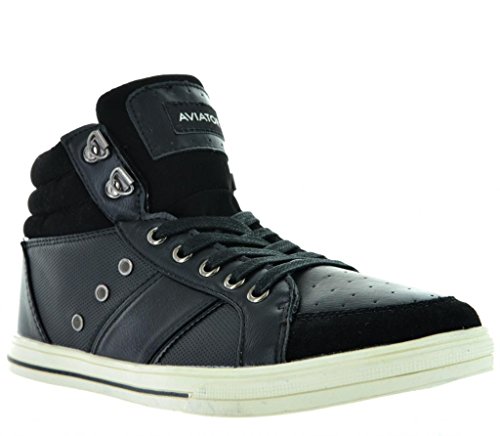 Aviator 3375/3374 Men's Casual Vintage High Top Laced Up Side Zipper Tim Sneakers Boots Shoes