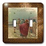 Sandy Mertens Vintage Christmas Designs - Vintage Shepherds and the Star of Bethlehem - Light Switch Covers - double toggle switch
