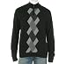 Alfani Argyle Quarter Zip Sweater Black Basic Combo X-Large