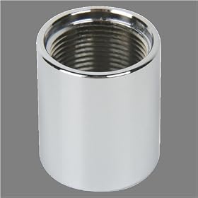 Atlas AD-5B Female to Female 5 8-#27 Threaded - Chrome coupling adapter for mic stands by