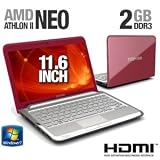 Toshiba Satellite T215D-S1140RD 11.6-Inch Notebook PC - Gemini Red
