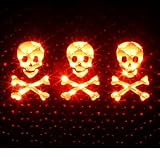 SKULLS AND CROSSBONES - 3rd Third Brake Light Vinyl Decal Mask #1083 | Vinyl Color: Black
