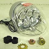 サンヨ- サンヨー LEDヘッドライト ハブダイナモ用 メッキ 46670