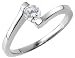 Solitaire Diamond Engagement Ring 1/4 Carat (ctw) in 14K White Gold