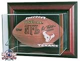 Wall Mount Football Display Case with Mahogany Finished Frame