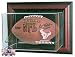 Wall Mount Football Display Case with Mahogany Finished Frame