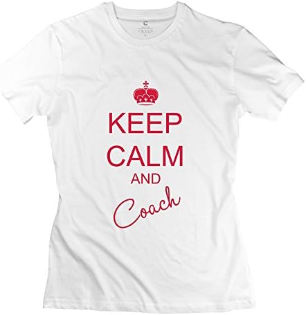RIen Women's Keep Calm Coach T-Shirt - S White