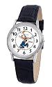 Disney Men's Goofy Black Leather Strap Watch #D064S001