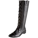 ALL BLACK Ladies Lace Up Biker Boot by ALL BLACK