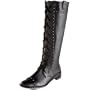 ALL BLACK Women's Lace Up Biker Boot,Black,40 EU