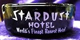 Image Classic Black Glass Ashtray from the Stardust Hotel/Casino