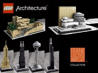 Lego Architecture - Complete set of 6 - Fallingwater, Guggenheim, Space Needle, Empire State Building, John Hancock, Sears Tower