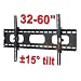 Antra Mounts ATM-UL15B 32"-60" LCD TV Wall Mount Bracket with 15 Degree Tilt for Flat Screen Flat Panel LED TV and Monitor Displays