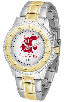 Washington State Cougars NCAA Mens Stainless 23Kt Watch