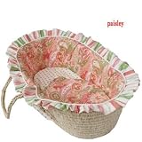 Hoohobbers Doll Size Moses Basket Paisley