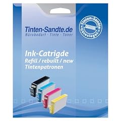 Kombipack Ti-Sa� Premium Refill Tintenpatrone f�r HP10, HP 10, HP11, HP 11 ersetzt OEM C4841, C4836, C4837, C4838 - Lieferung enthaelt 2x BLACK, je 1x CYAN, MAGENTA, YELLOW -