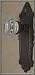 24% Lead Crystal OLD TOWN & Oil Rubbed Bronze Egg&Dart French Door Knob Set with hand...